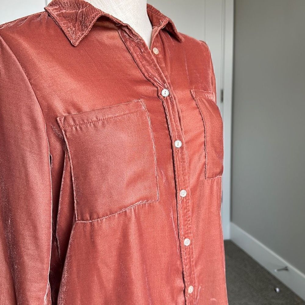 Thread & Supply Velvet Button Down Shirt - Picture 3 of 8